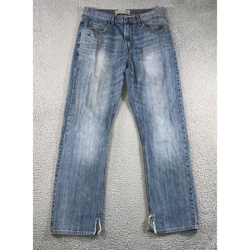 Wrangler Jeans Men 32x31 Relaxed Straight Leg Whiskered Cowboy Western 2000s